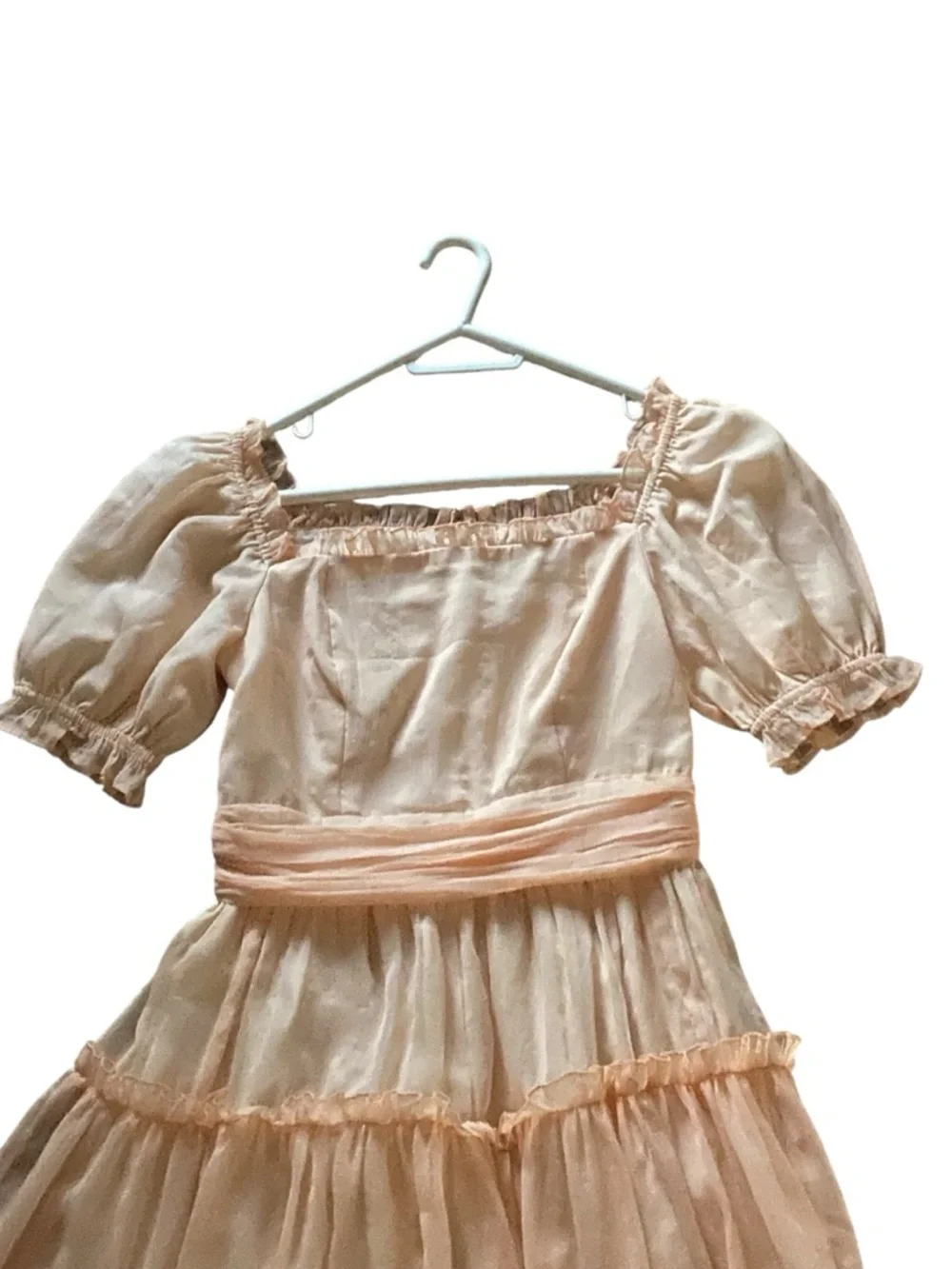 JessAkae Apricot Sorbet Ruffle Dress S - Picture 4 of 14